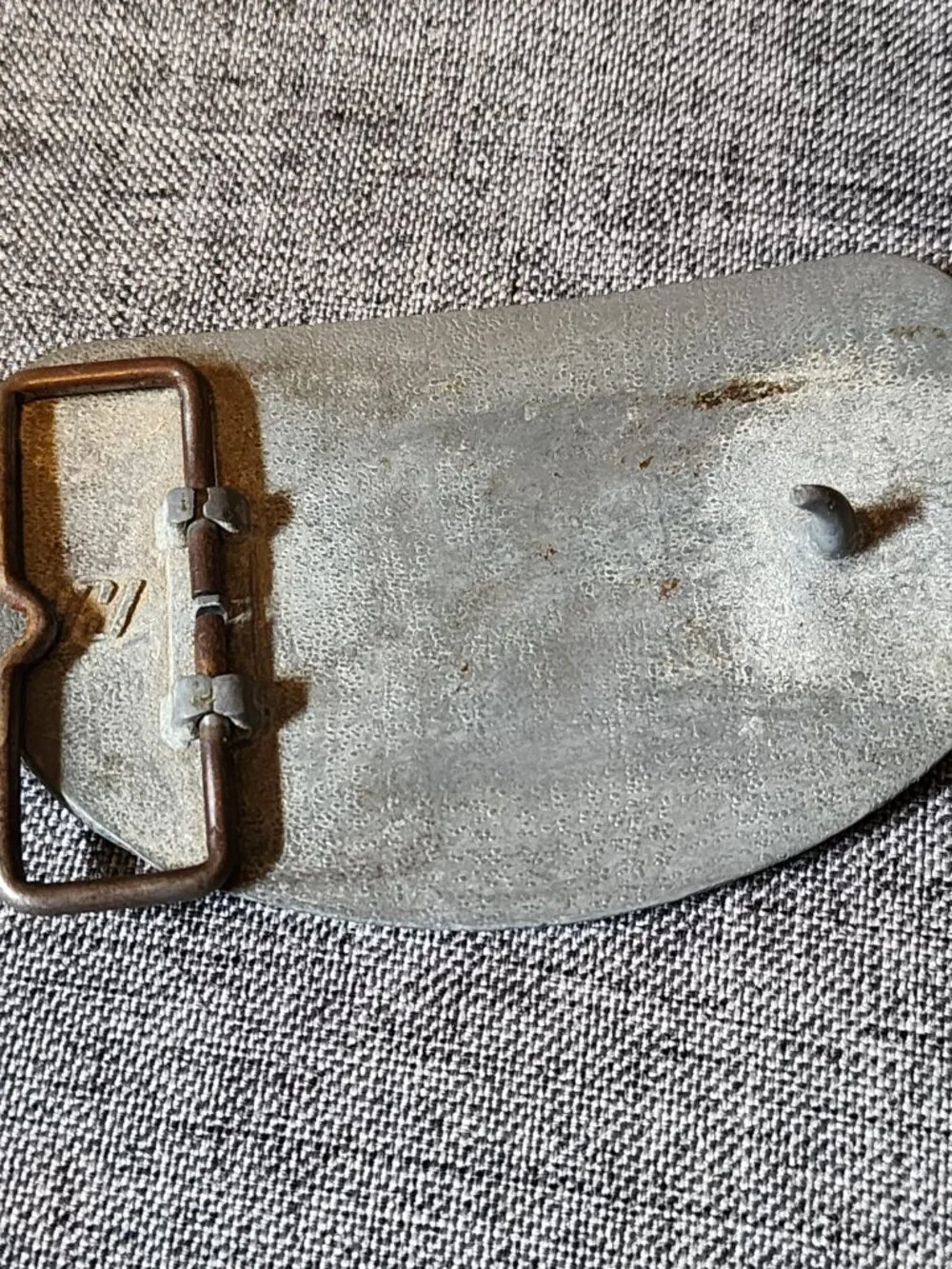 Vintage Raleigh Lights Semi Truck Big Rig Trucker Silver Metal Belt Buckle